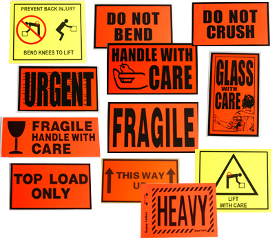 Fragile Labels, Handle with Care Labels, Do Not Bend Labels, Top Load Only Labels
