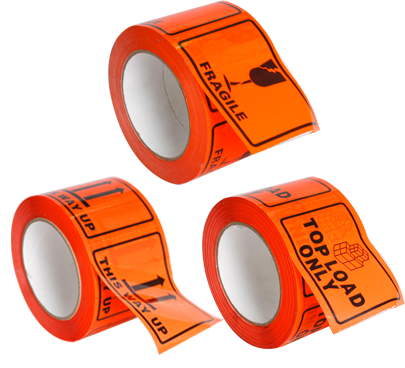 Fragile Tape, Top Load Only Tape, This way up Tape